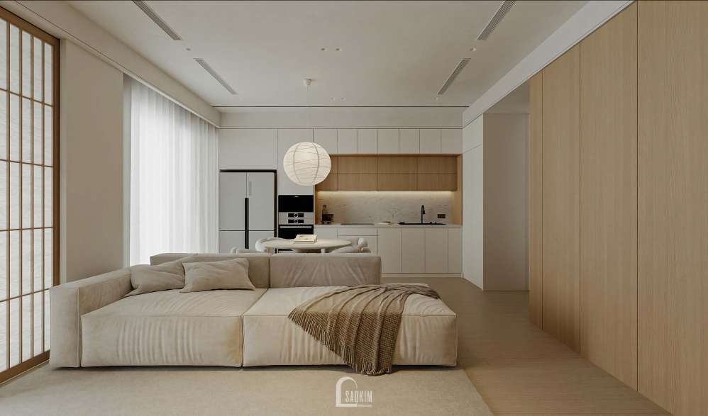 Thiết Kế Nội Thất Chung Cư Masteri West Heights Mang Phong Cách Japandi X Modern